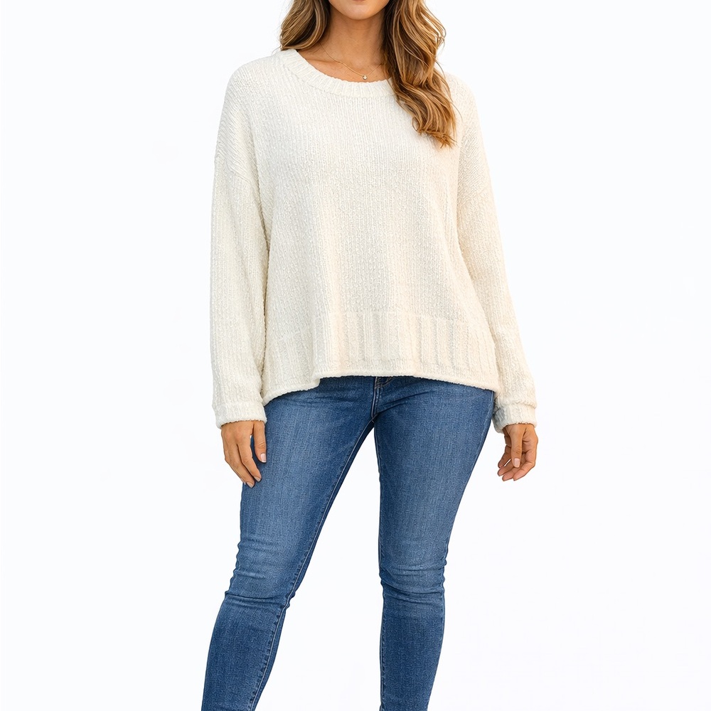 Cynthia Rowley Size Medium White Preppy Sweater